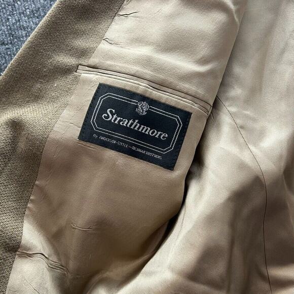 Strathmore by Anderson Little Men's Suit Jacket Beige Size 42 Long - Picture 9 of 10